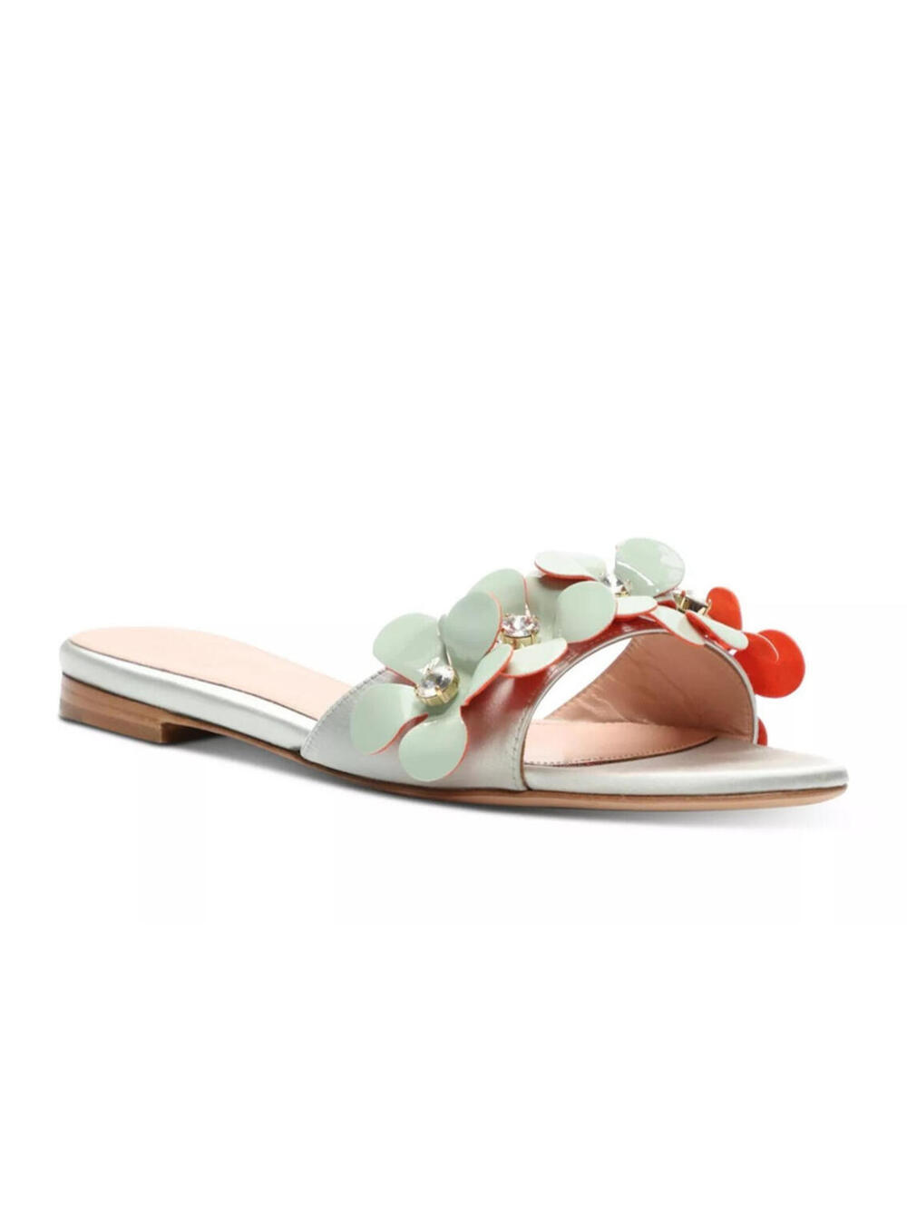 925$ Giambattista Valli Slip On Embellished Sandals Size 7US / 37 EU Light Blue